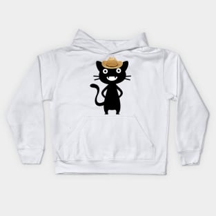 cowboy cat Kids Hoodie